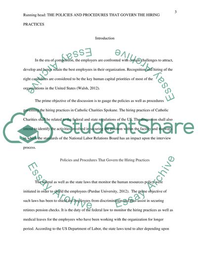 The Policies and Procedures That Govern the Hiring Practices