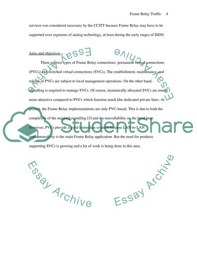 Critical investigation of frame relay traffic