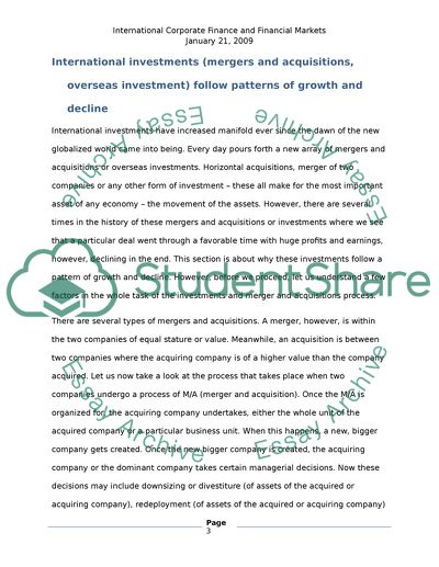 International Corporate Finance and Financial Markets