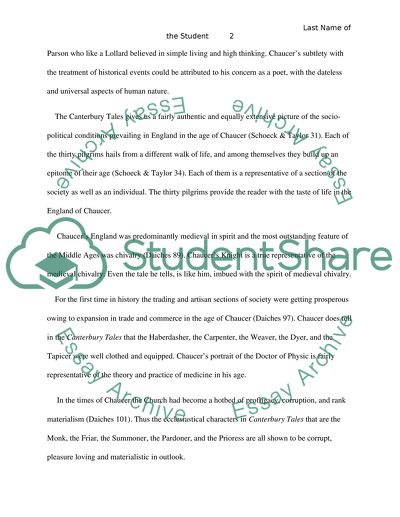 How the book canterbury tales reflects its time