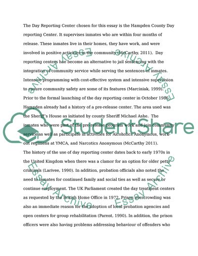 Day Reporting Centers