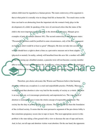 Ethical argument-Abortion