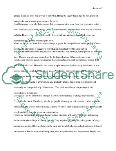 Darwins Theory of Evolution