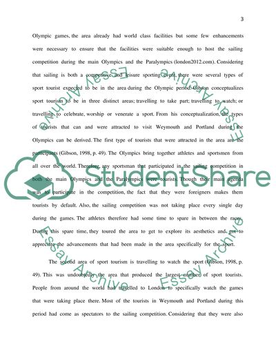 Weymouth and Portland as Sports Tourism Destinations