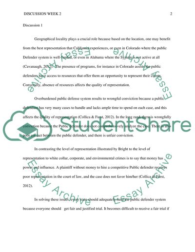 Public Defense System in the USA