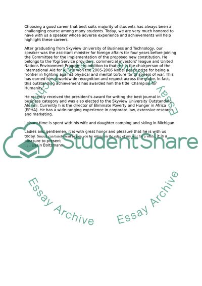 Choosing a Good Career