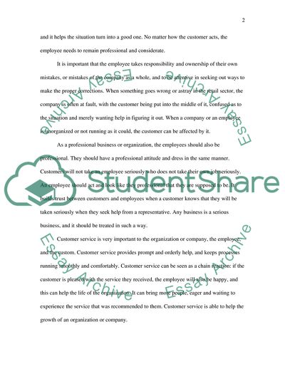 Customer Service in Retail