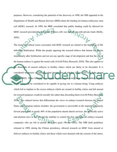 Stem Cell Legislation and the Related Legal Issues