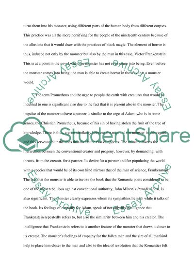 Man and Monster in Mary Shelleys Frankenstein