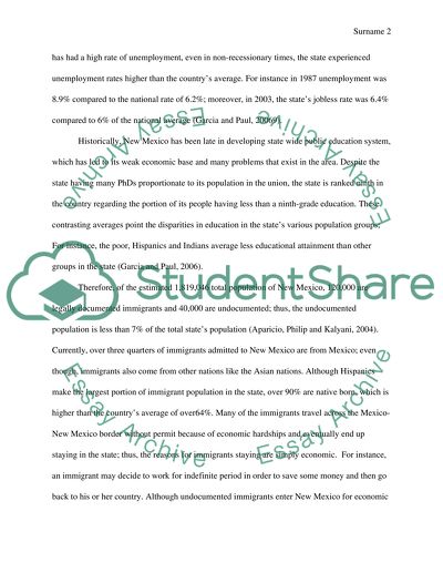 New Mexico as a Poor State