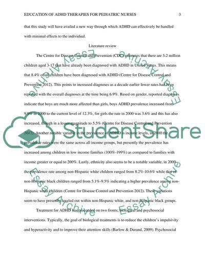 Increasing Education of ADHD Therapies for Pediatric Nurses