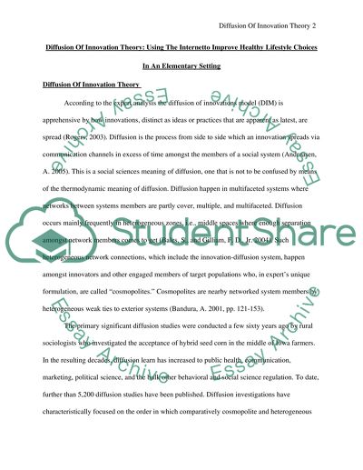 Diffusion of Innovation Theory