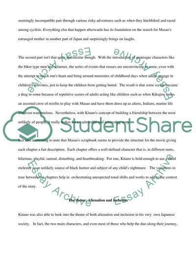 An Emotionally Ingenious Film Kikujiro and Kitano