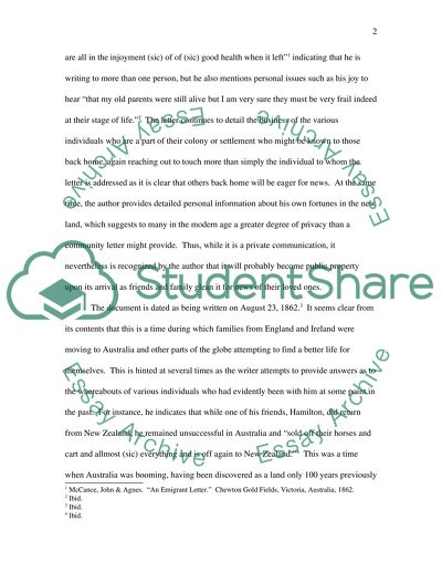Analysis of a historic document, using a what, when,where, who why approach