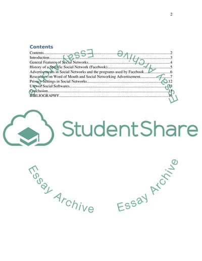 Overview and Advertisement related to Social Networking