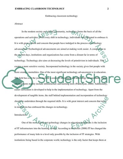 Embracing classroom technology