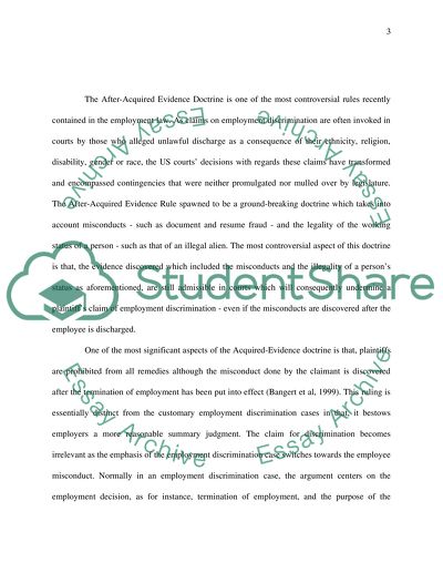 Illegal Aliens and the After-Acquired Evidence