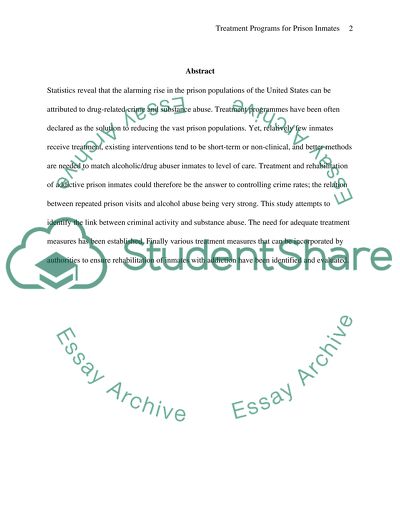 Treatment Programs for Prison Inmates