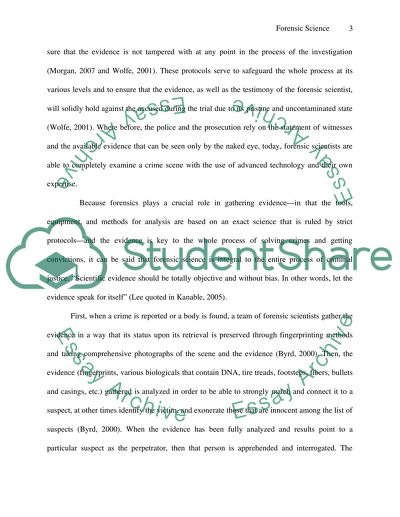 Forensic Science in 21st Century Criminal Justice Paper
