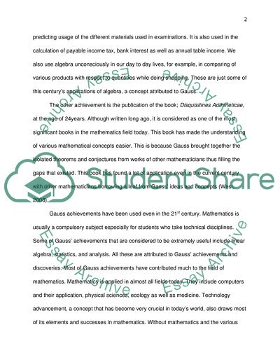 Carl Friedrick Gausss Achievements