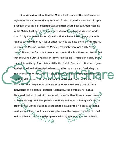 Misunderstanding between Arab Muslims in the Middle East