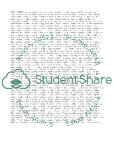 W3 Asign2 Strategy Map & Balanced Score Card
