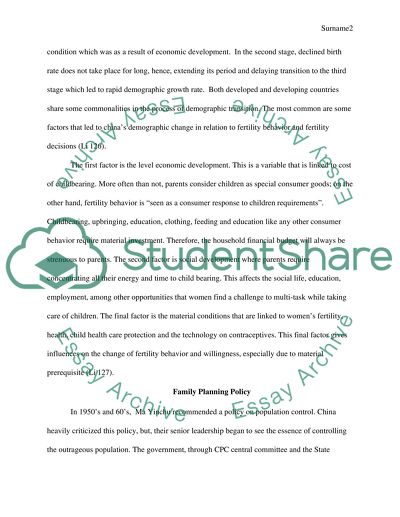 Chinas unique demographic evolution