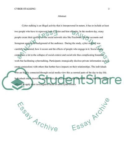 Role of Social Media on Cyber Stalking