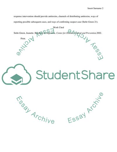 Botulism in Argentina