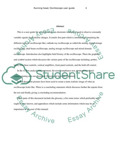 Oscilloscope Users Guide