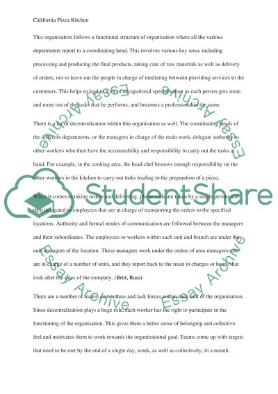 California Pizza Kitchen: