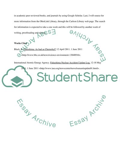 Research proposal about Fukushima Daiichi nuclear