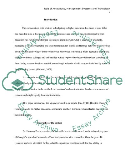 Accounting Management Systems in Budgeting Educational Organizations