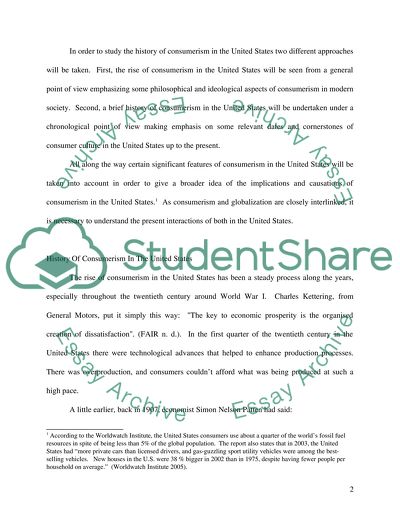 History of Consumerism in the United States