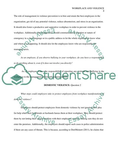 Workplace Violence Prevention