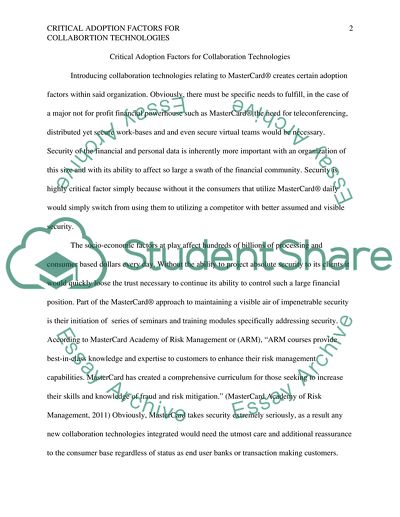 Critical Adoption Factors