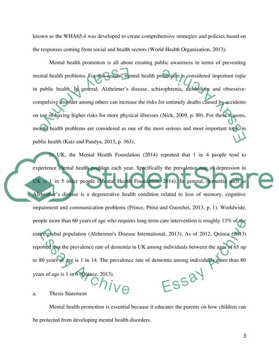 Aspects of Mental Health Promotion