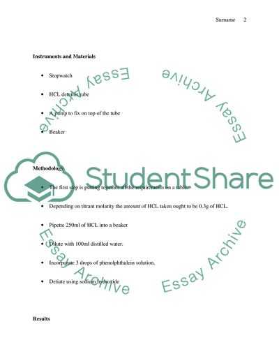 Measuring the concentration Of HCL by using gas dietitian tube