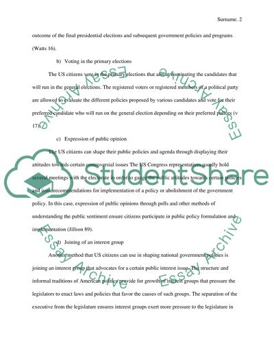 Political Efficacy Methods in the United States