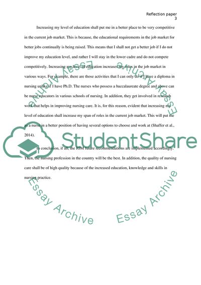 The Future of Nursing: IOM Recommendations