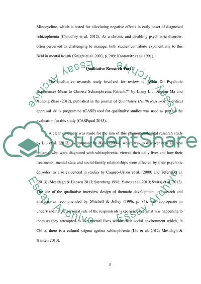 A Critical Evaluation of a Qualitative and a Quantitative Research