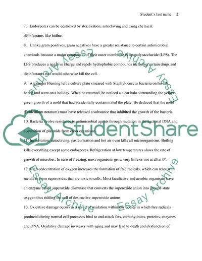 Review Questions on Growth, Control of Growth, Antibiotics and DNA & Genetics