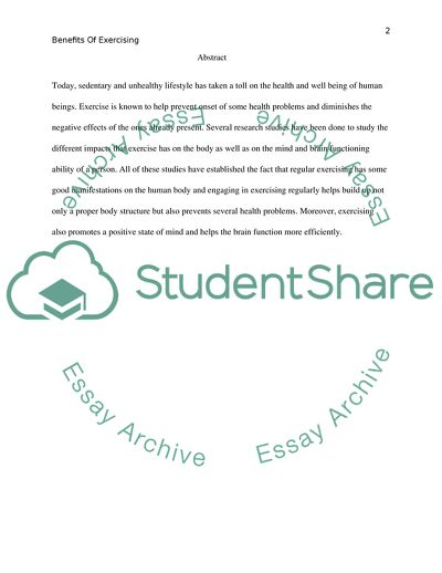 Health Benefits of Exercising