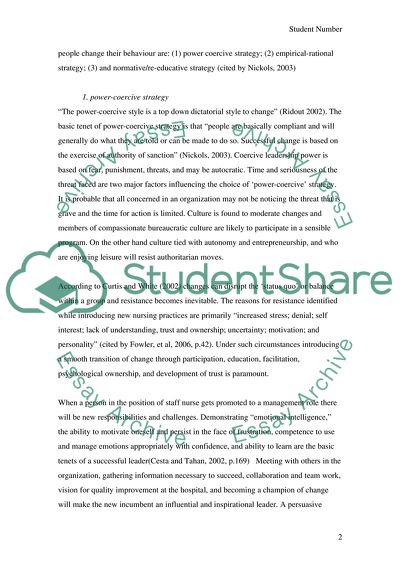 Leadership and Management in Nursing, Changing Nursing Practice