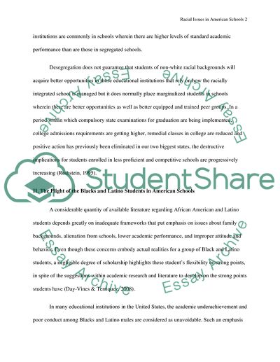 Racial issues among black & latino boys in school