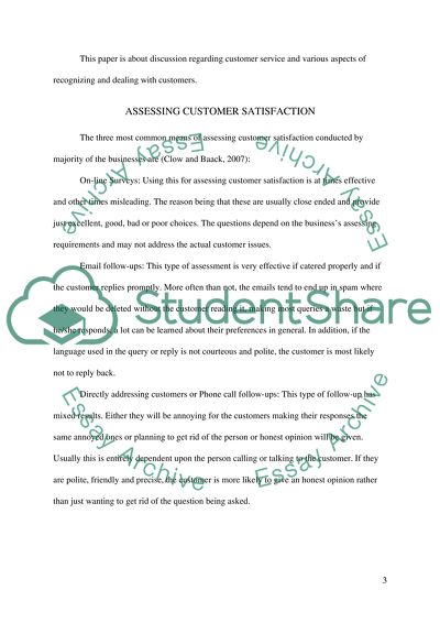 Customer Service and Various Aspects of Recognizing and Dealing With Customers