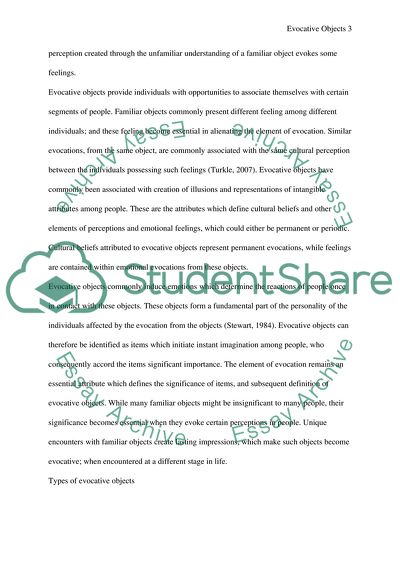 A Qualitative Study of the Experience of an Evocative Object