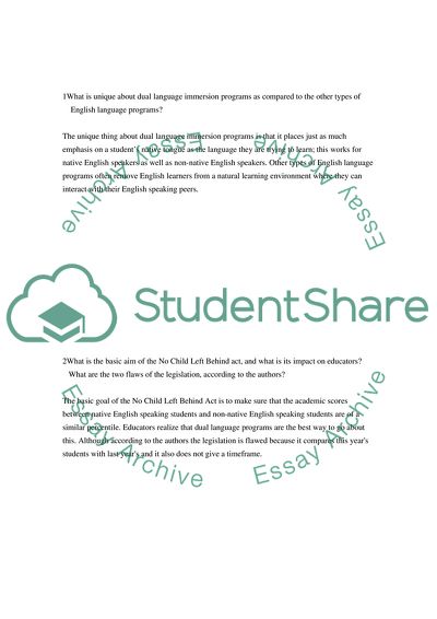 The Multiple Benefits of Dual Language