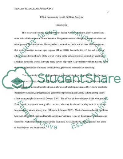 U.S.A Community Health Problem Analysis