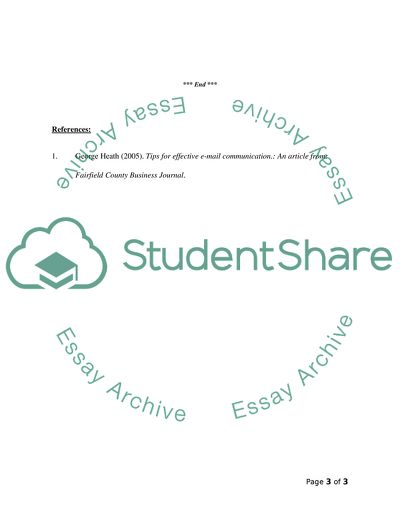 Key Points for Communicating Successfully through E-mail